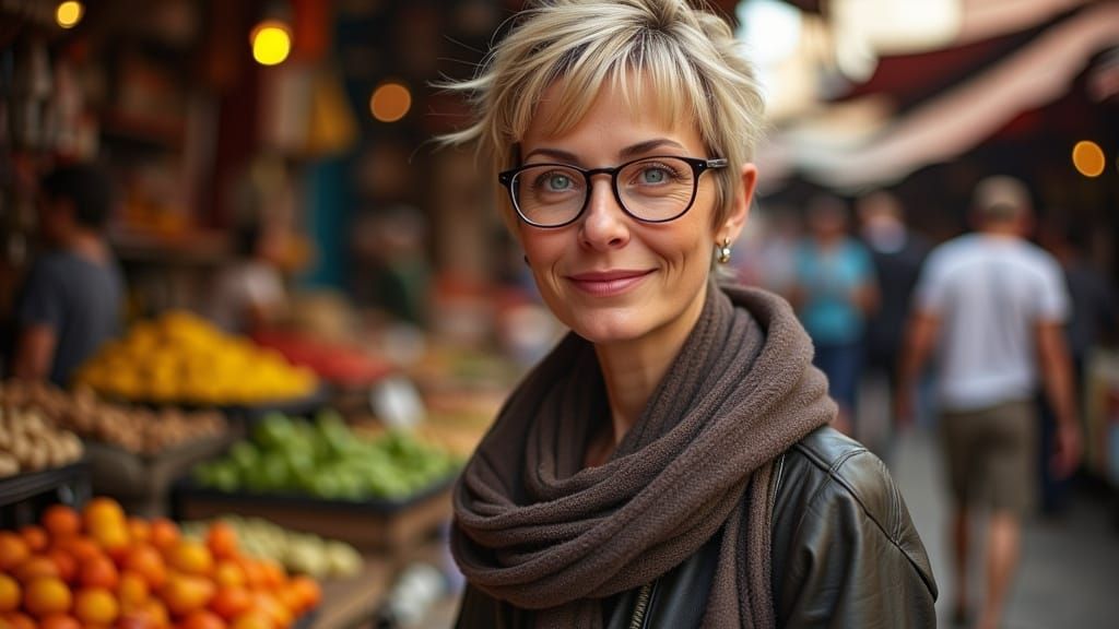 Dutch Historian in Moroccan Souk Market