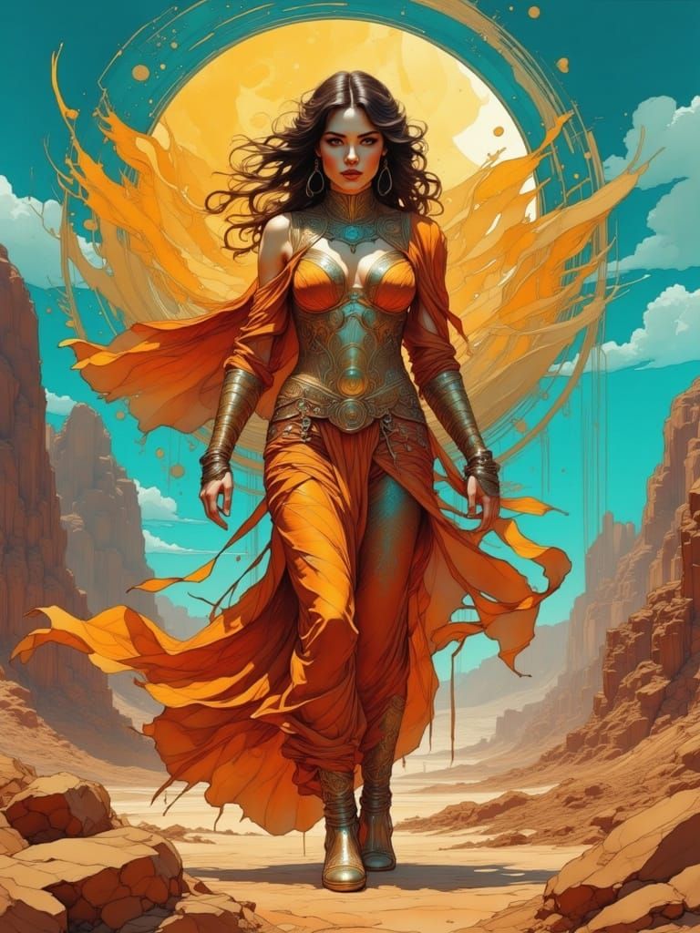 Ethereal Model in Martian Neurographic Dreamscape