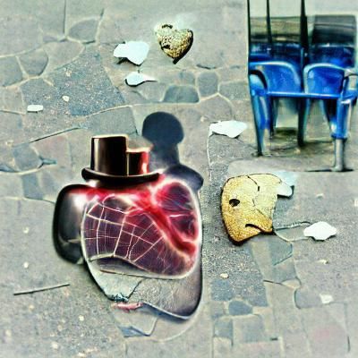 Abstract Invisible Broken Heart