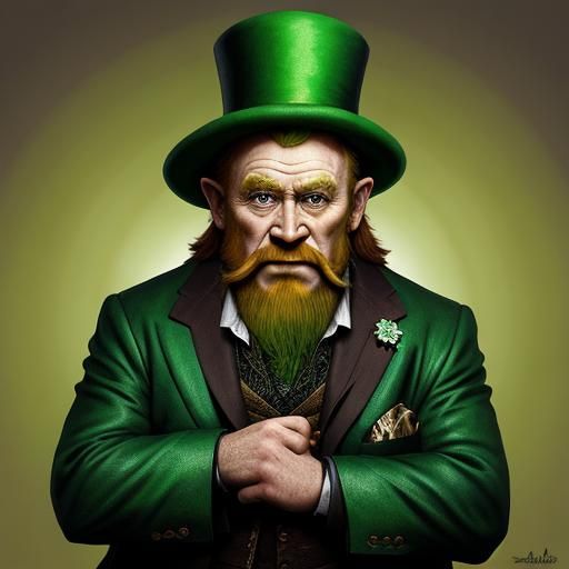 Classic Irish Leprechaun Illustration