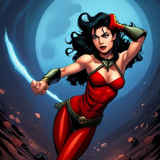 Mystic Siren: Fairy Vampire Mermaid Superhero in Comic Art