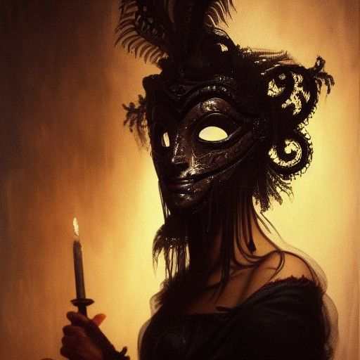Venetian Masquerade Mask in Baroque Style