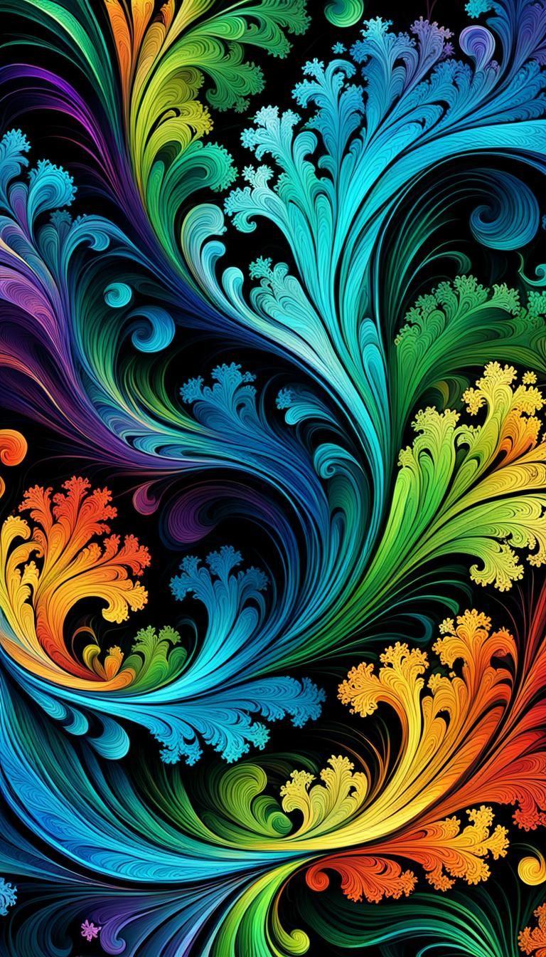 Abstract Fractal: Four Seasons Wave Design