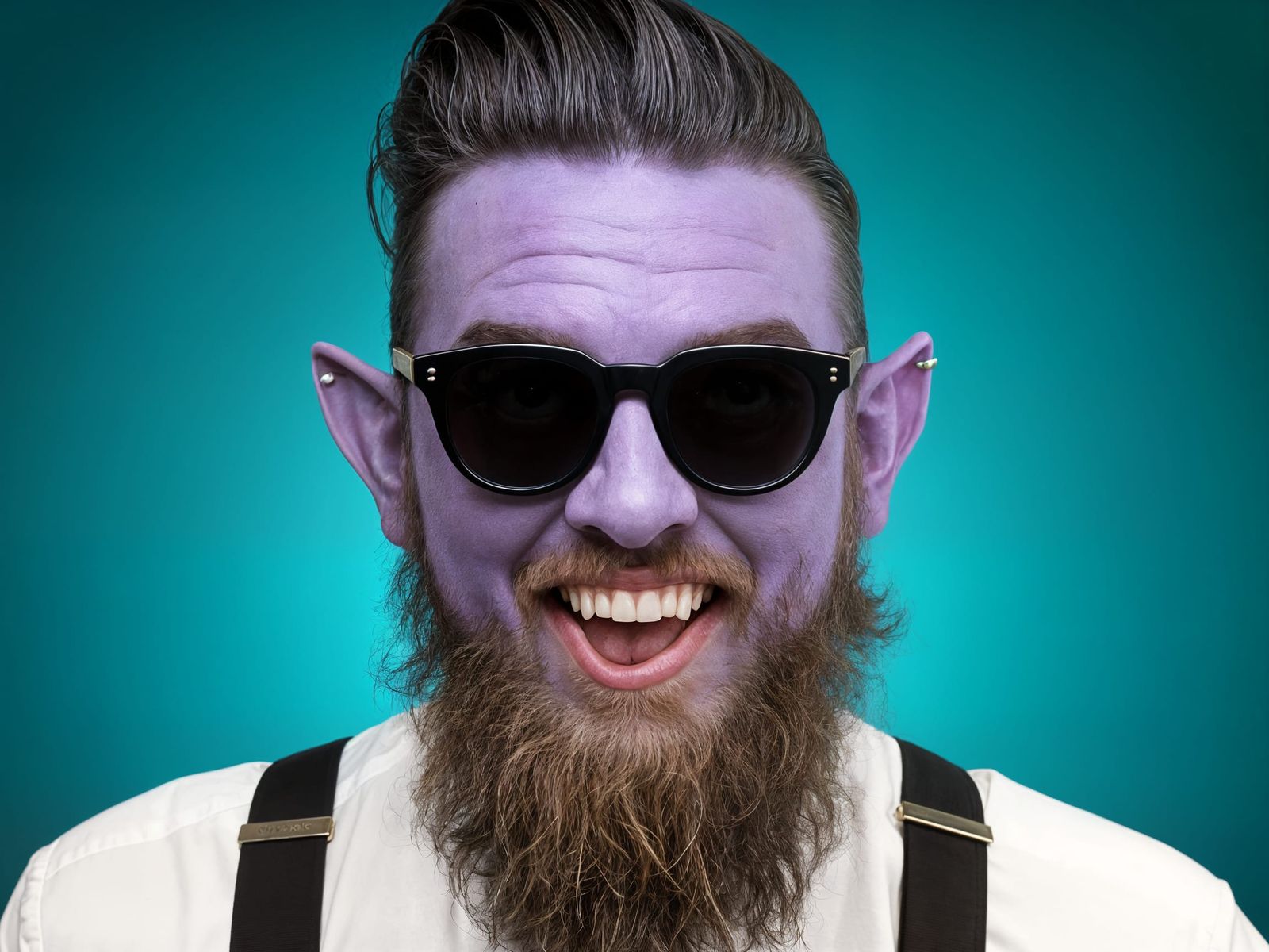 Hipster Vampire Count in Trendy Cafe Setting