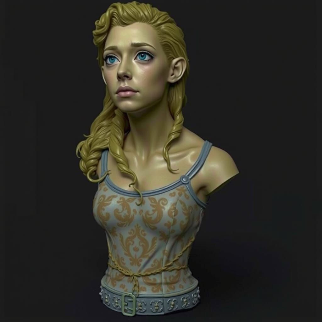 Hyperrealistic Bronze Statue of a College Student in Vibrant...