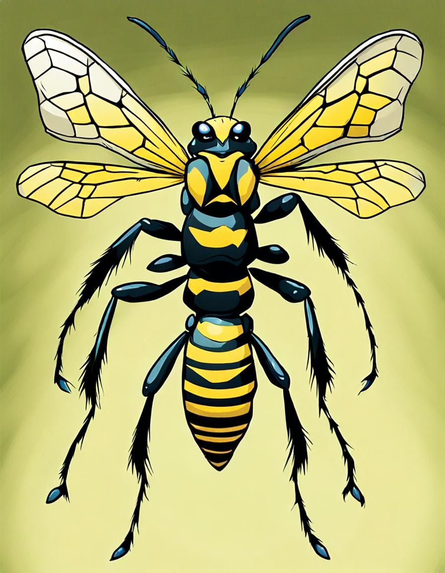 Grotesque Wasp-Man Hybrid Transformation