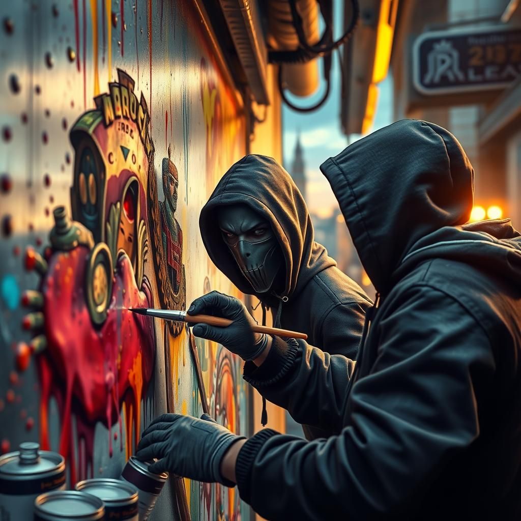 Hyperrealistic Street Artist Creating 3D Mural