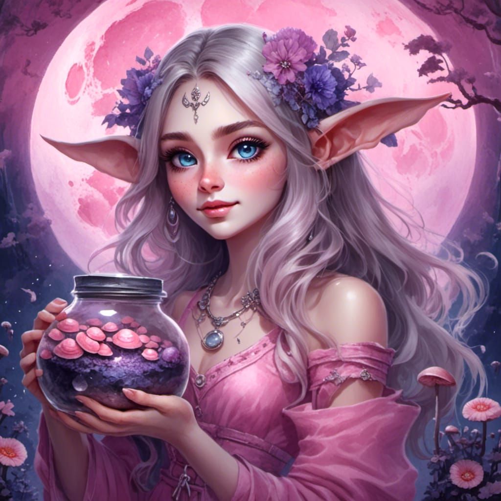 Goblin Moon Witch Portrait in Fantasy Style