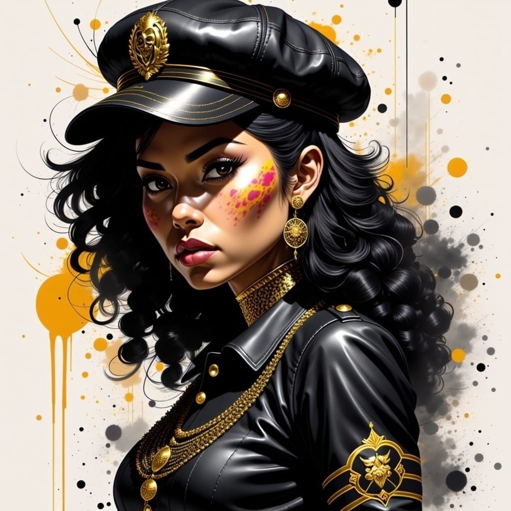 Emotive Portrait of Venezuelan Woman as Digital Art