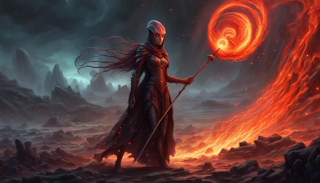 Sci-Fi Alien Battle on Ethereal Planet