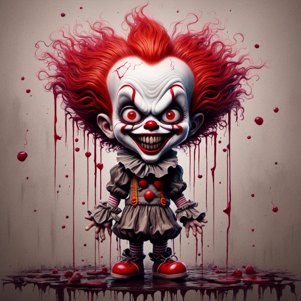 Pennywise Caricature in Graffiti Street Art Style
