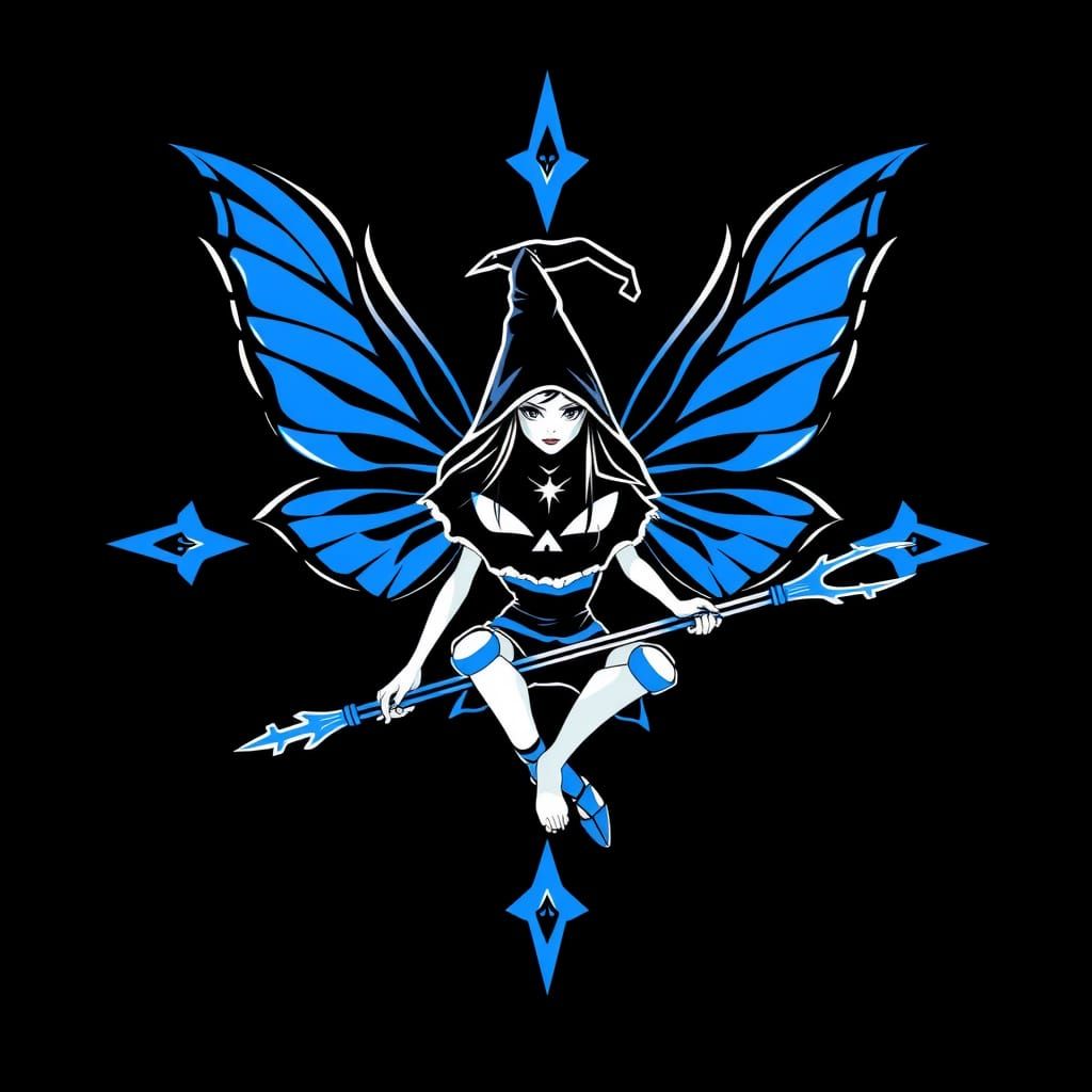 Cobalt Rogues Logo in Blue with Fairy