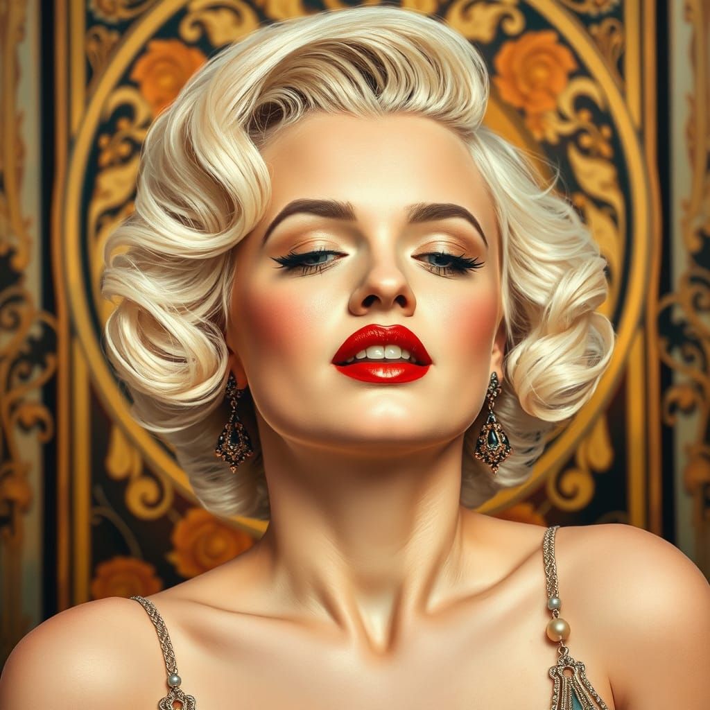 Marilyn Monroe in Art Deco Glamour