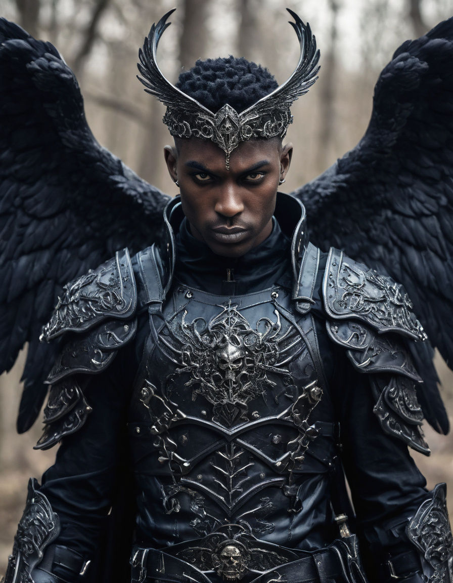 Dark Angel Warrior in Gothic Armor