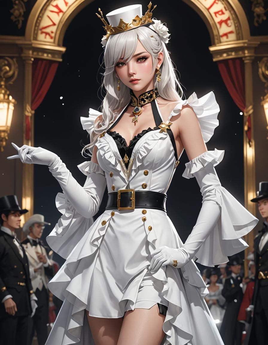 Ringmaster Dress: Detailed 3D Anime Art