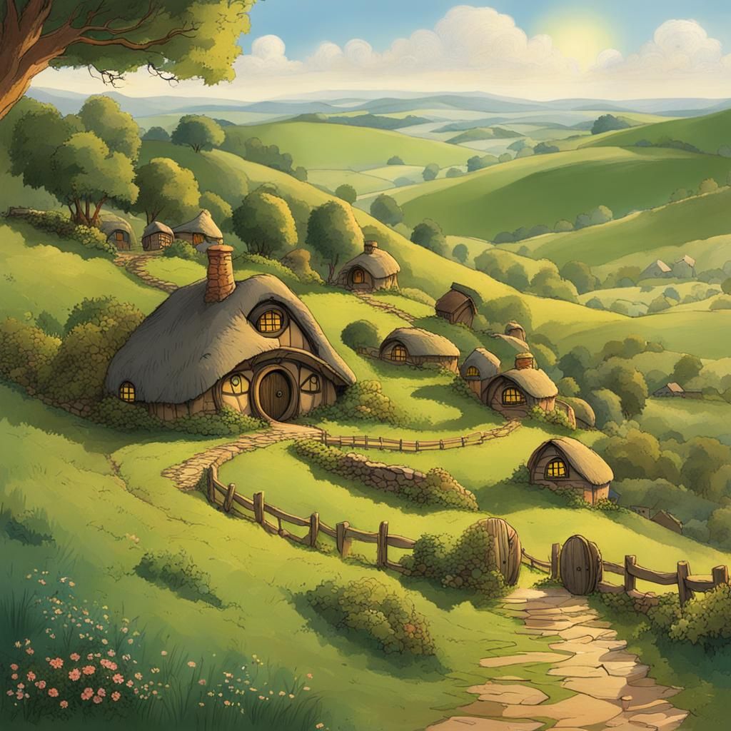 Idyllic Shire Landscape