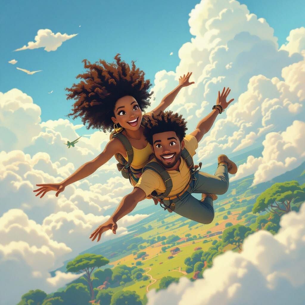 Jessica and Malik Soaring Above Africa in 3D
