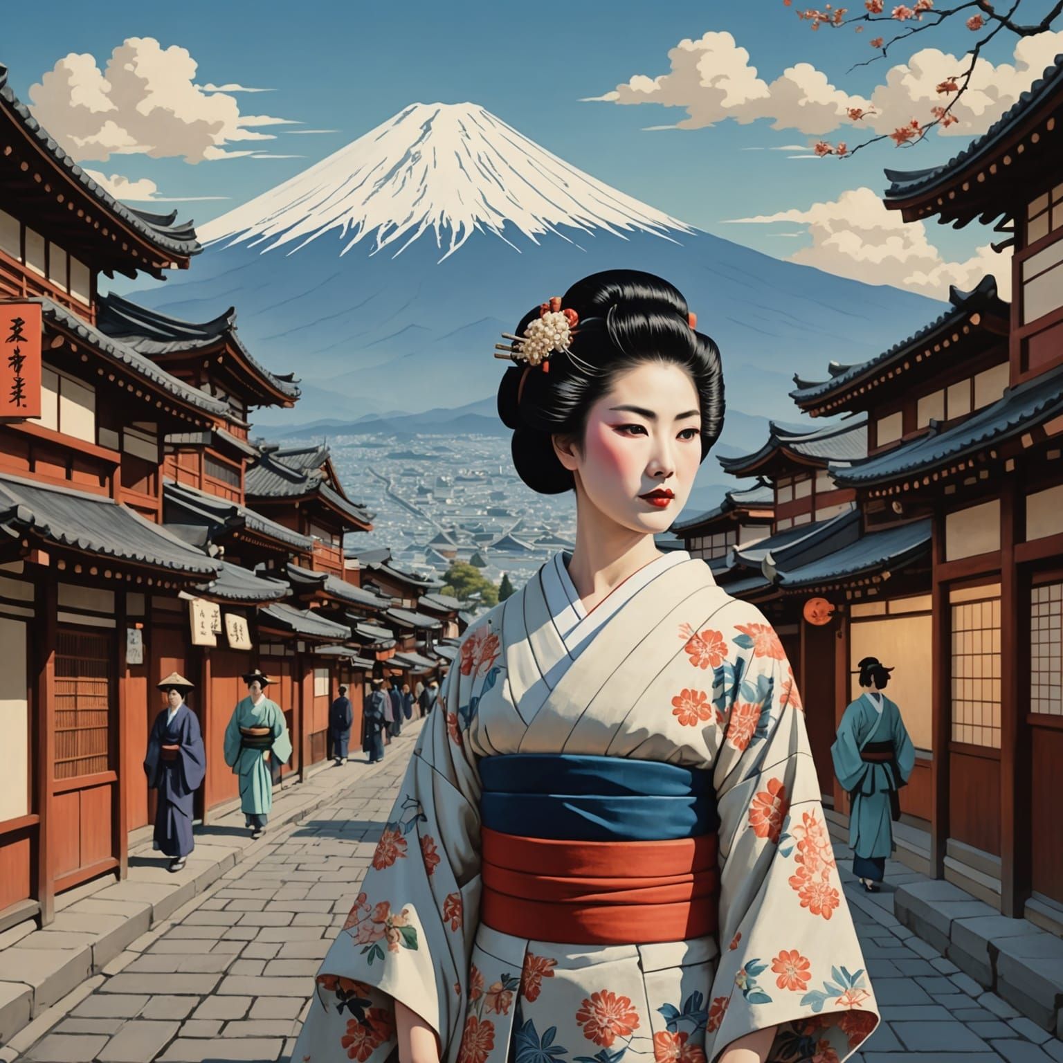 Geisha in Ancient Japan: An Ukiyo-e Portrait