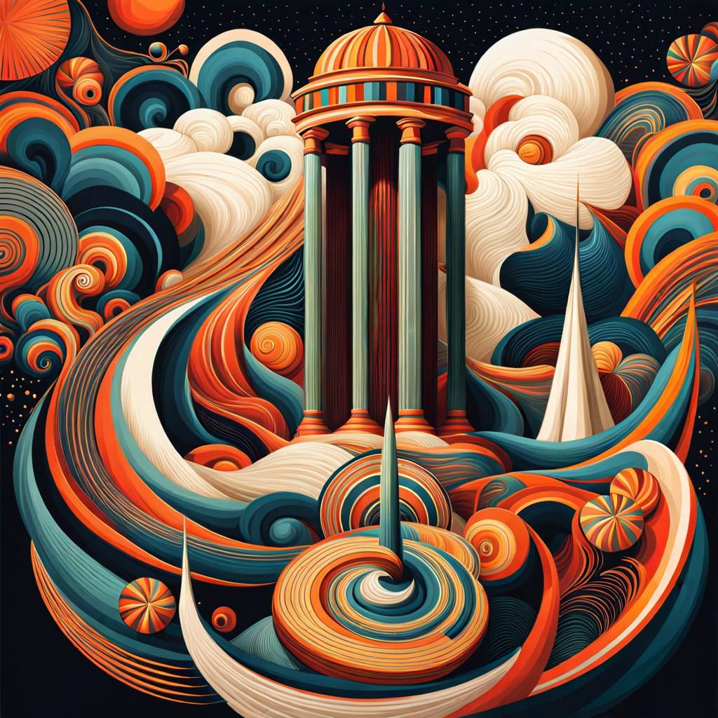 Abstract Illustration of Intense Illusions