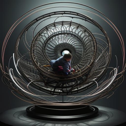 Child's Slinky Caught in Perpetual Motion Machine