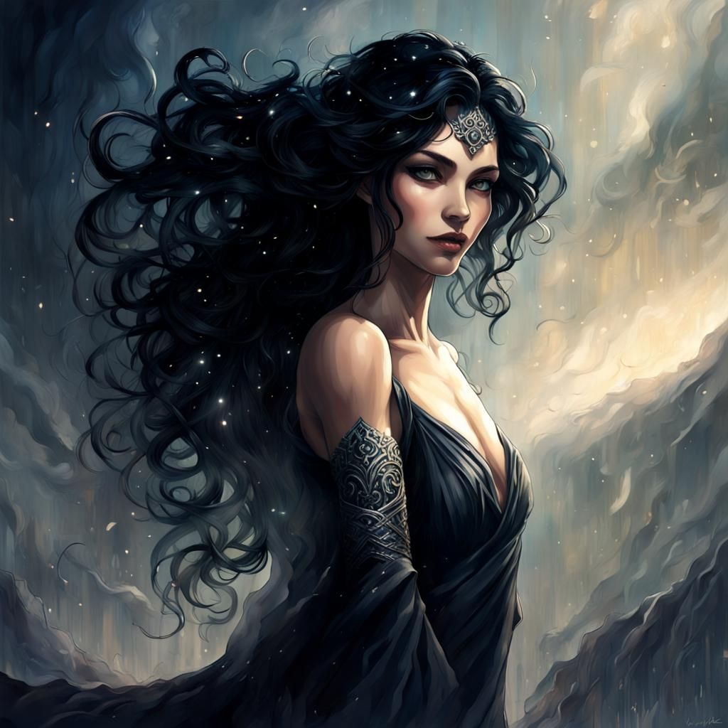 Mysterious Nyx with Silver Pendant: Anime Key Visual