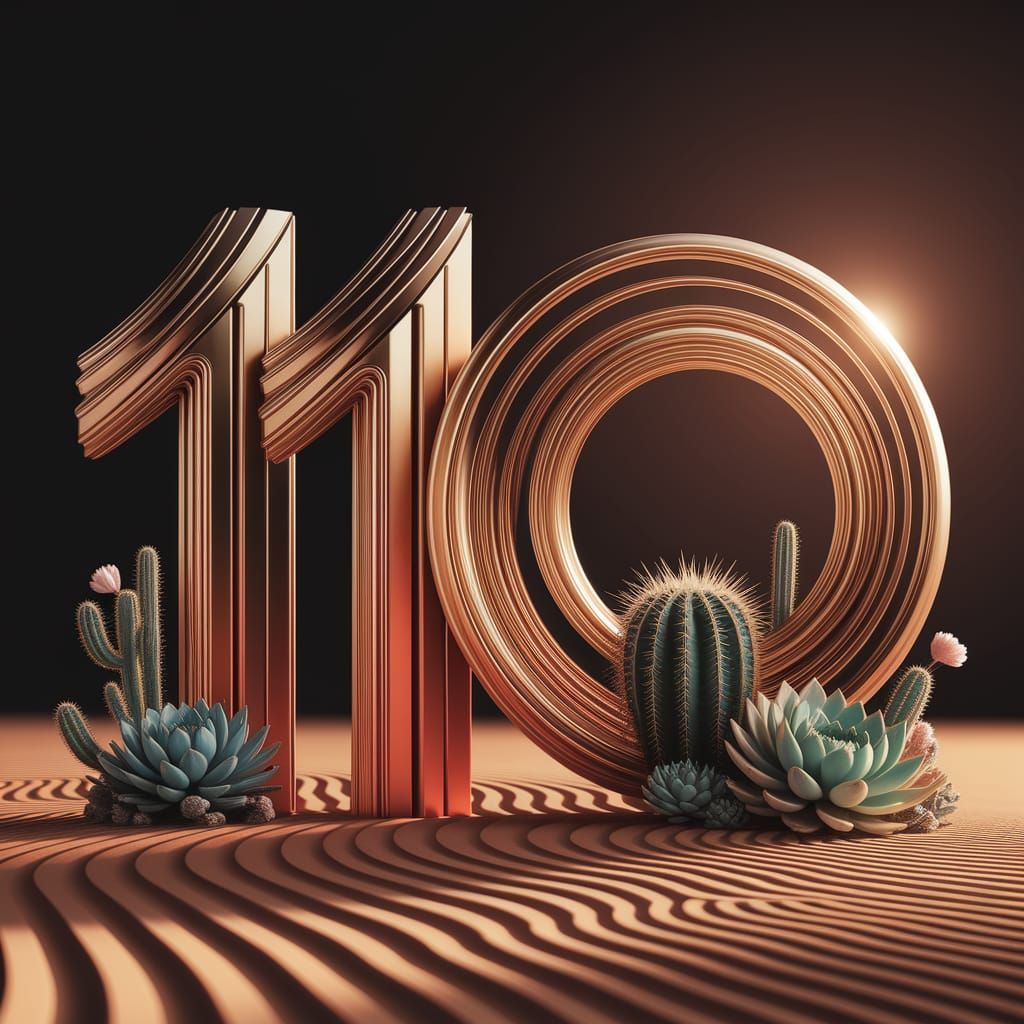 Number 110 in Shimmering Light, Modern Digital Art