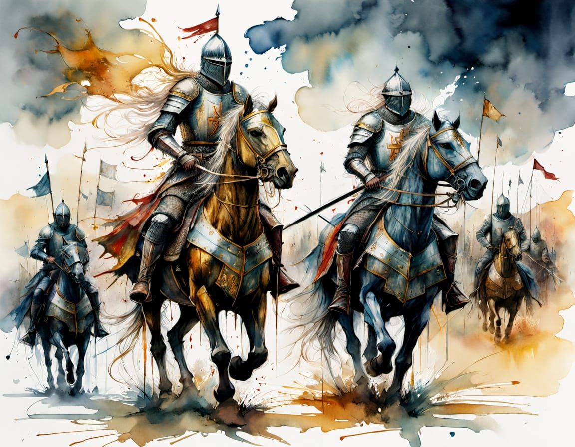Medieval Knights Engage in Intense Tournament
