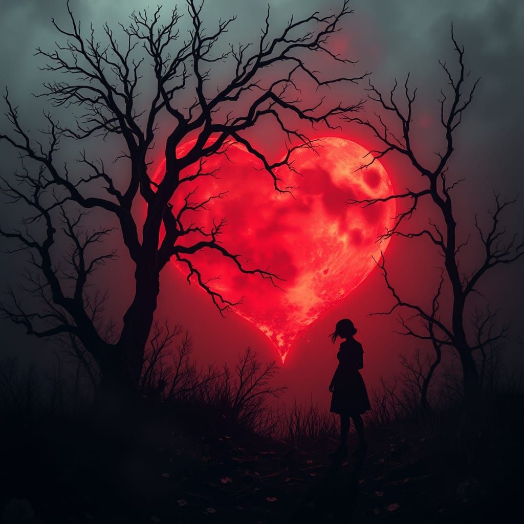 Dark Fairytale Dreamscape of a Broken Heart