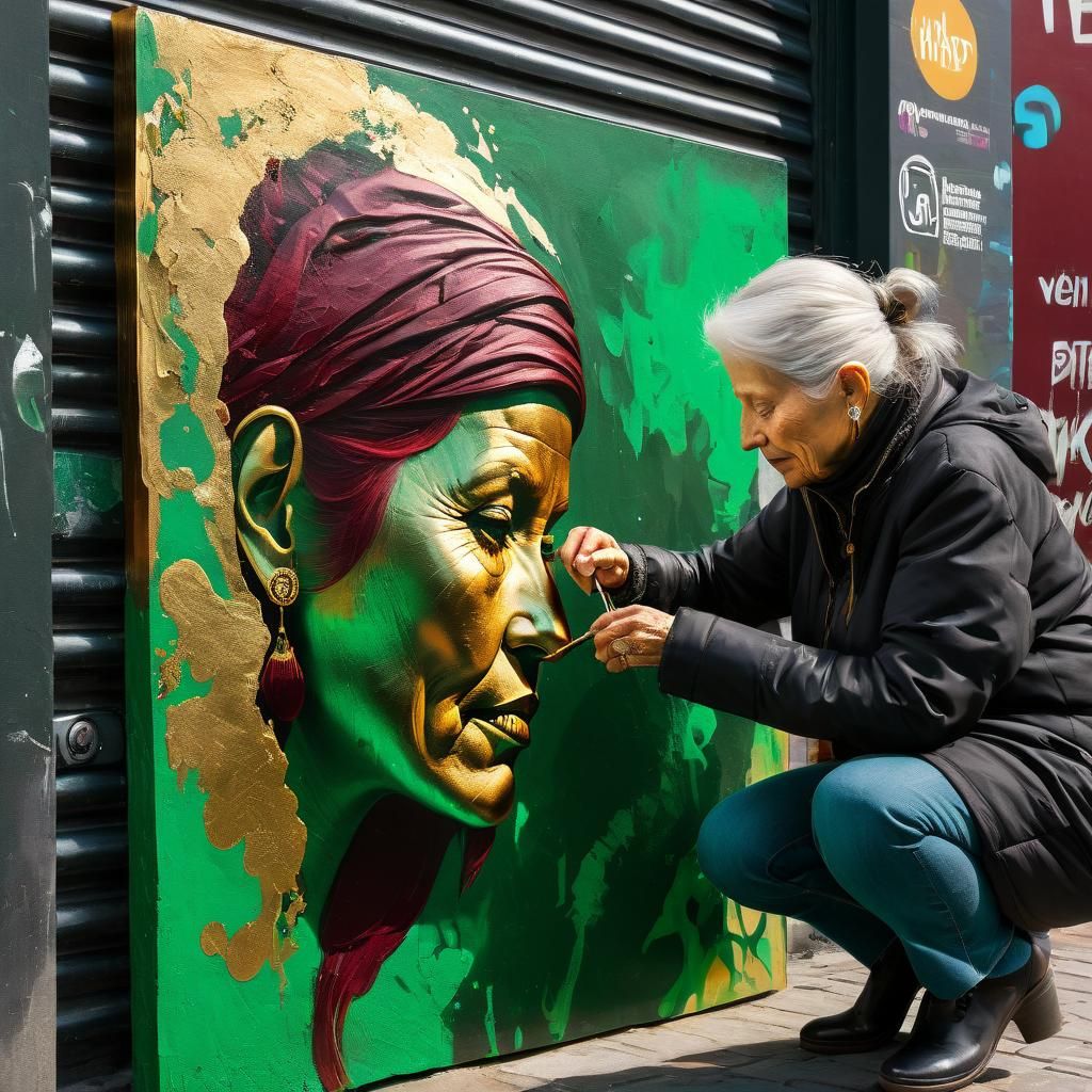 Street Artist Creates Foil Art