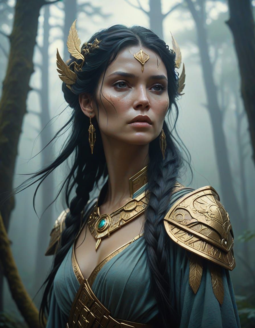 Ethereal Guardian in Ancient Forest