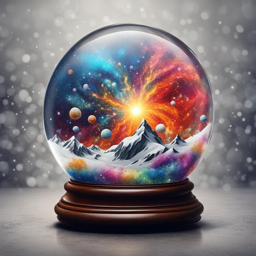 Big Bang Universe Creation in a Snow Globe