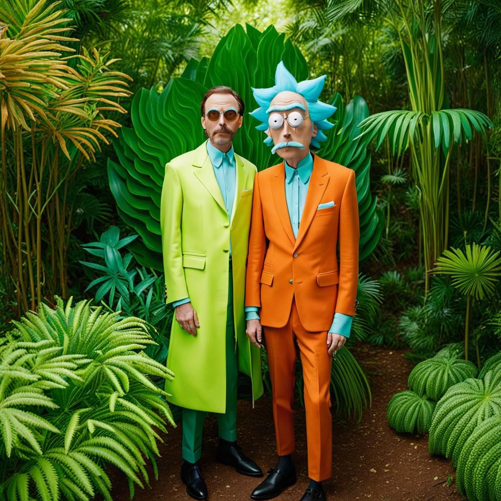 Rick and Morty living the Vogue life.