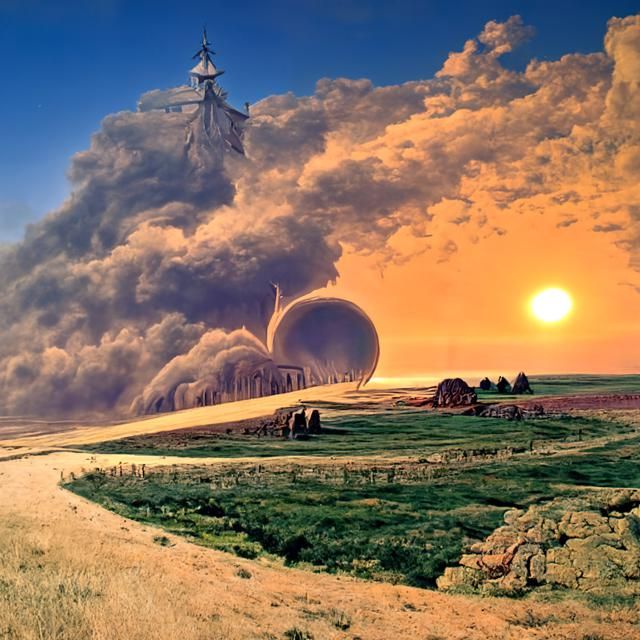 Radiant Earth Art Landscape in Kansas Heatwave