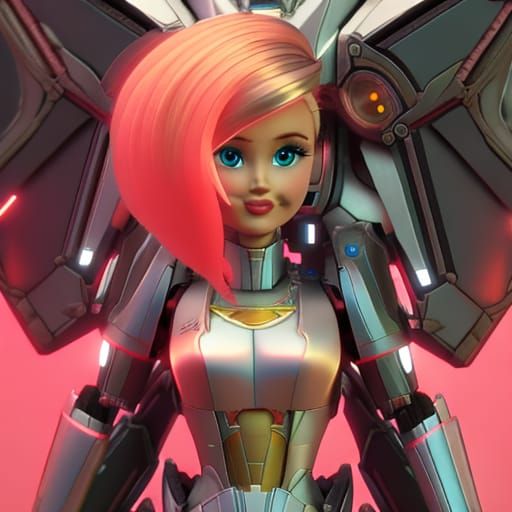 Realistic Mecha Barbie Doll in High Detail