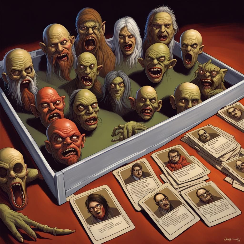Horror Guess Who? Game with Classic Monsters