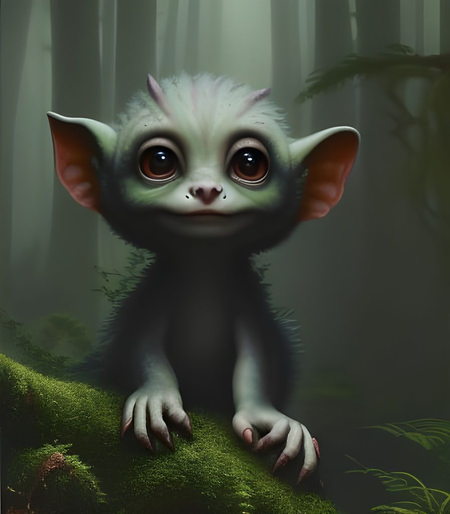 Happy forest troll