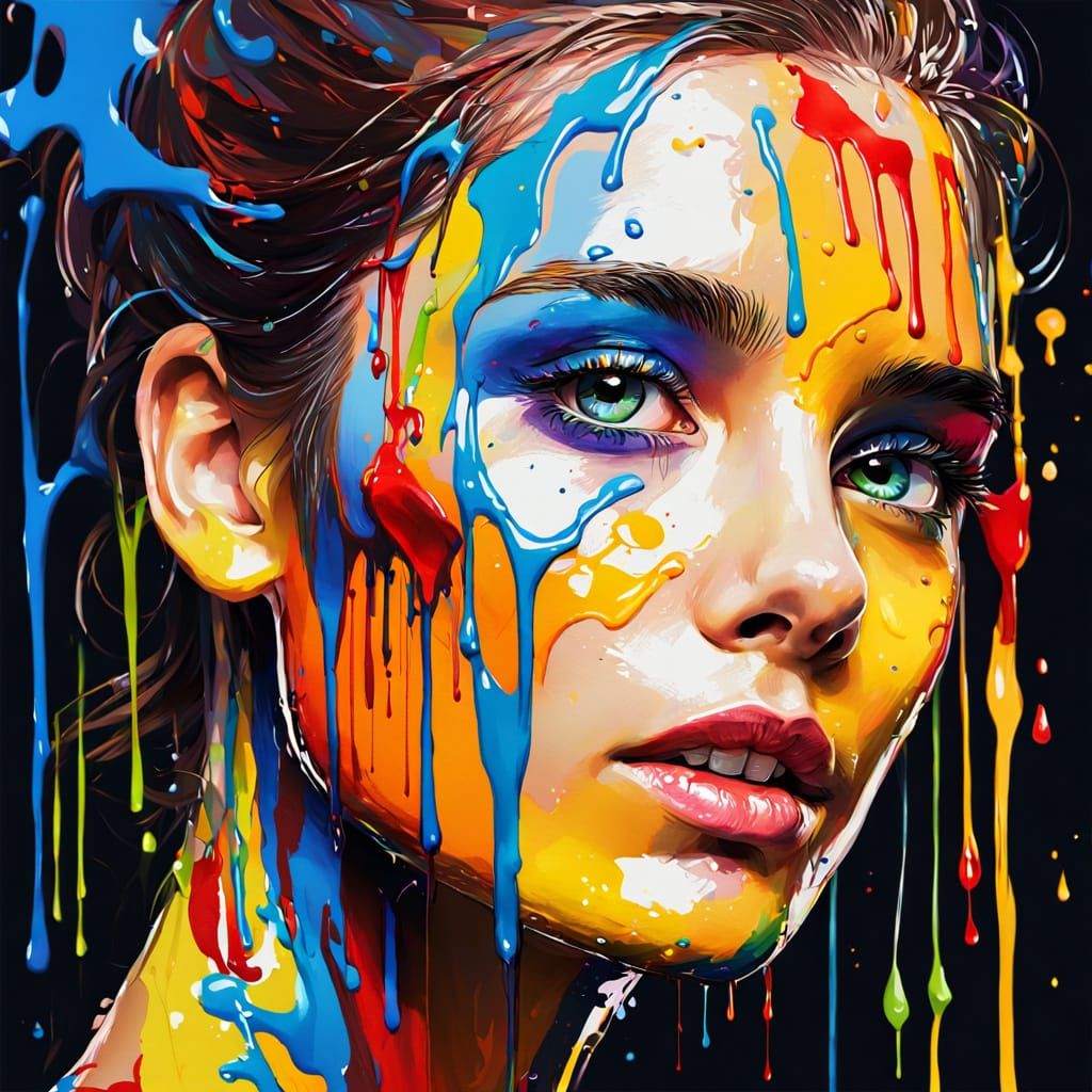 Vibrant Dripping Colors