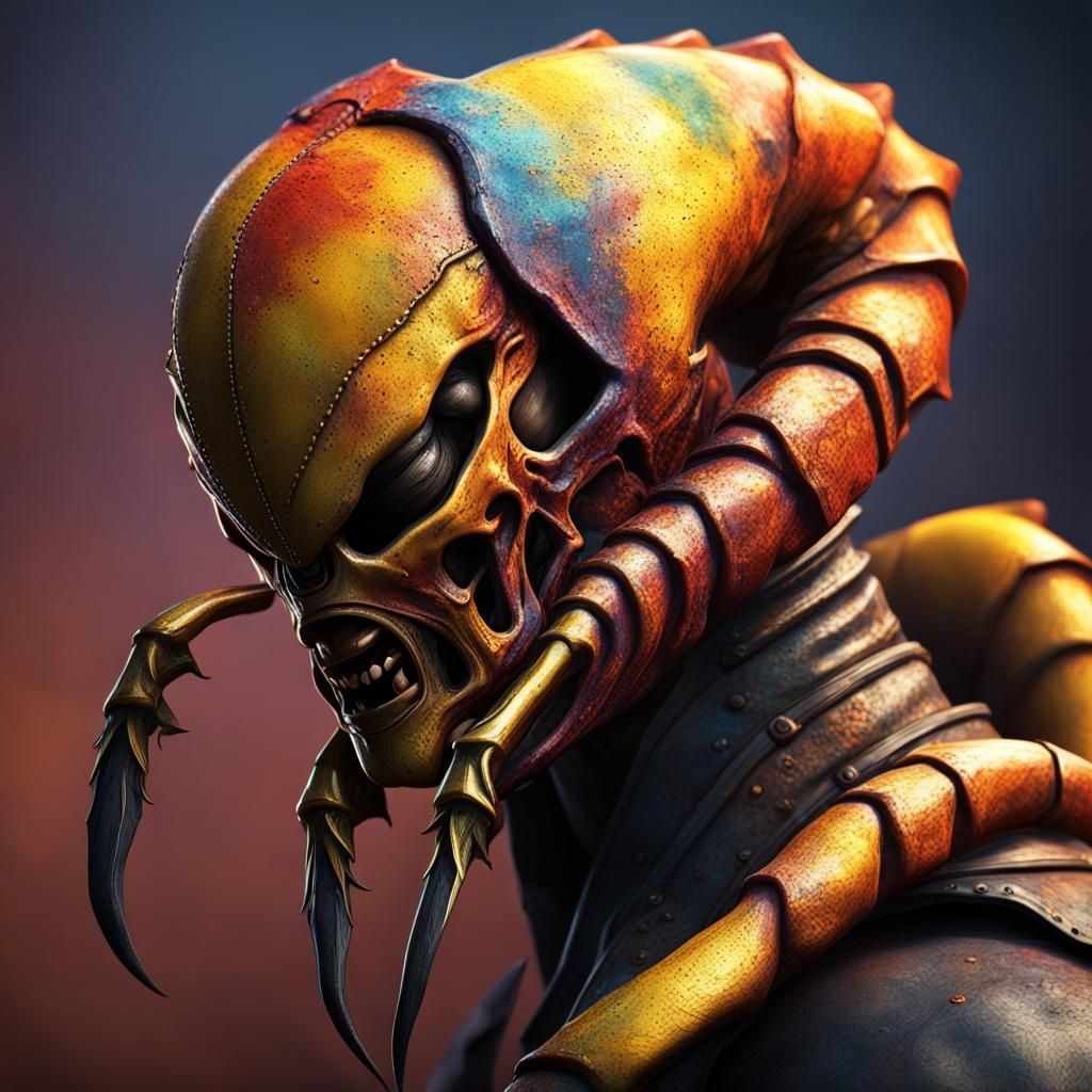 Hyperrealistic MK Scorpion Splash Art