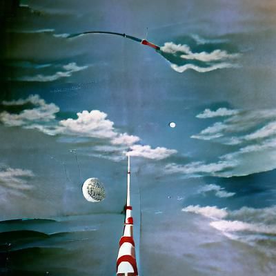 Retro Rocket to the Moon, 1950s Style