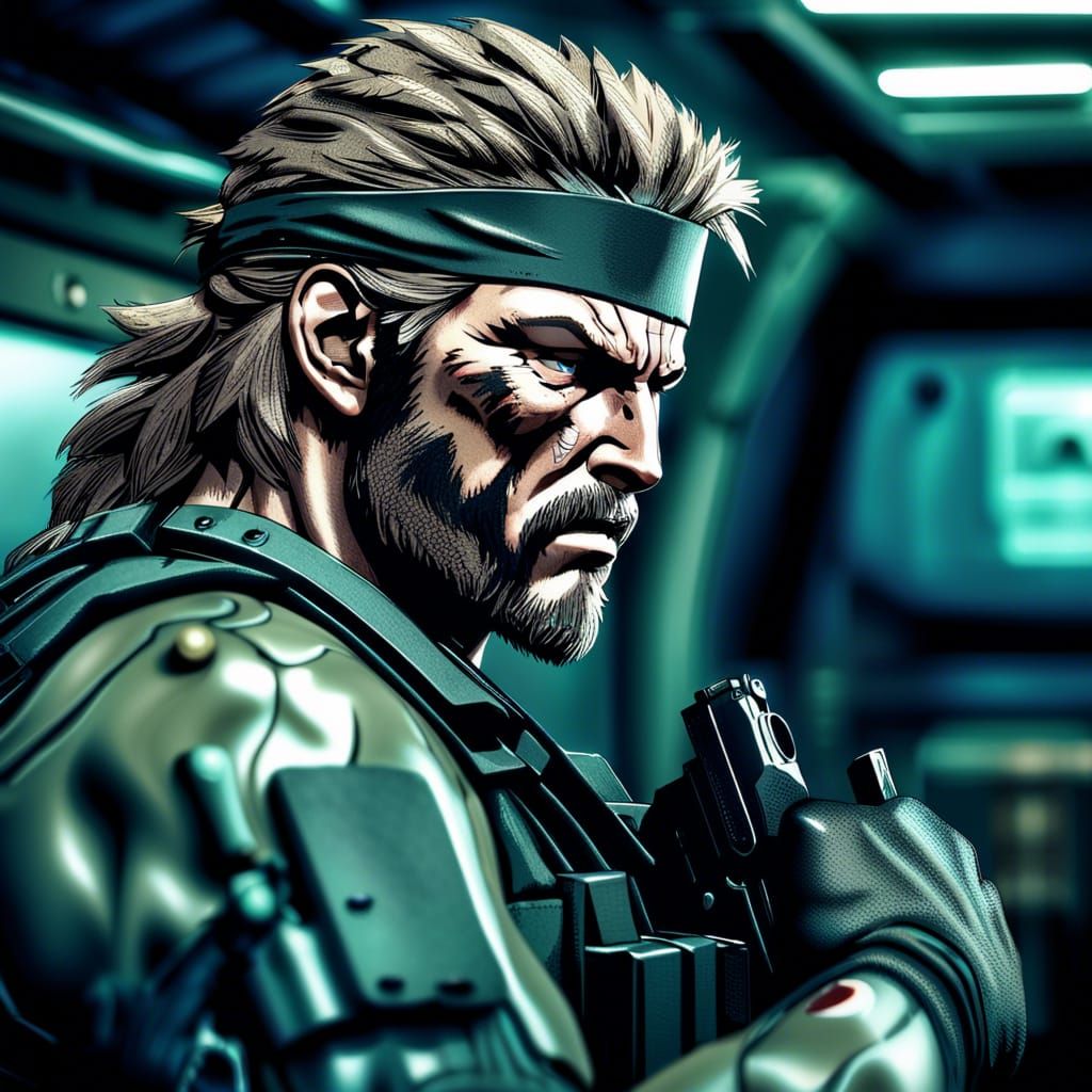 Metal Gear's Big Boss on Tanker, Hyperrealistic