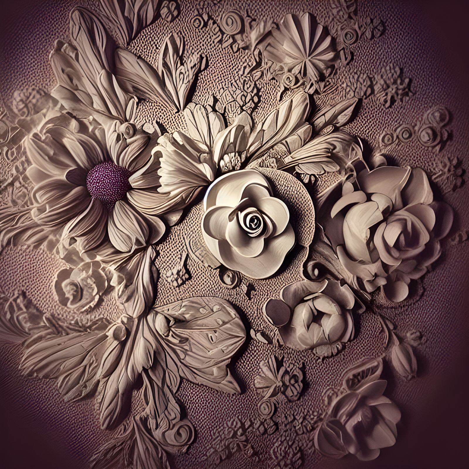 Surreal Celestial Flowers in Detailed 3D Shading