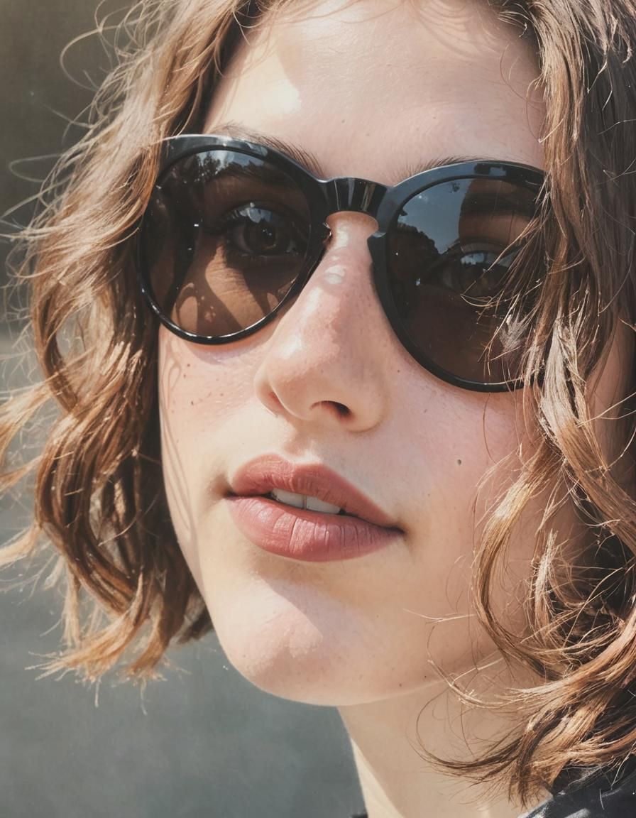Portrait of a Teenager with Sunglasses