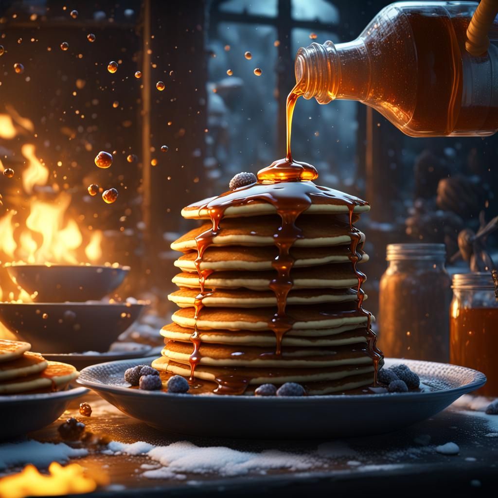 Magical Honey Pancakes on a Winter Evening