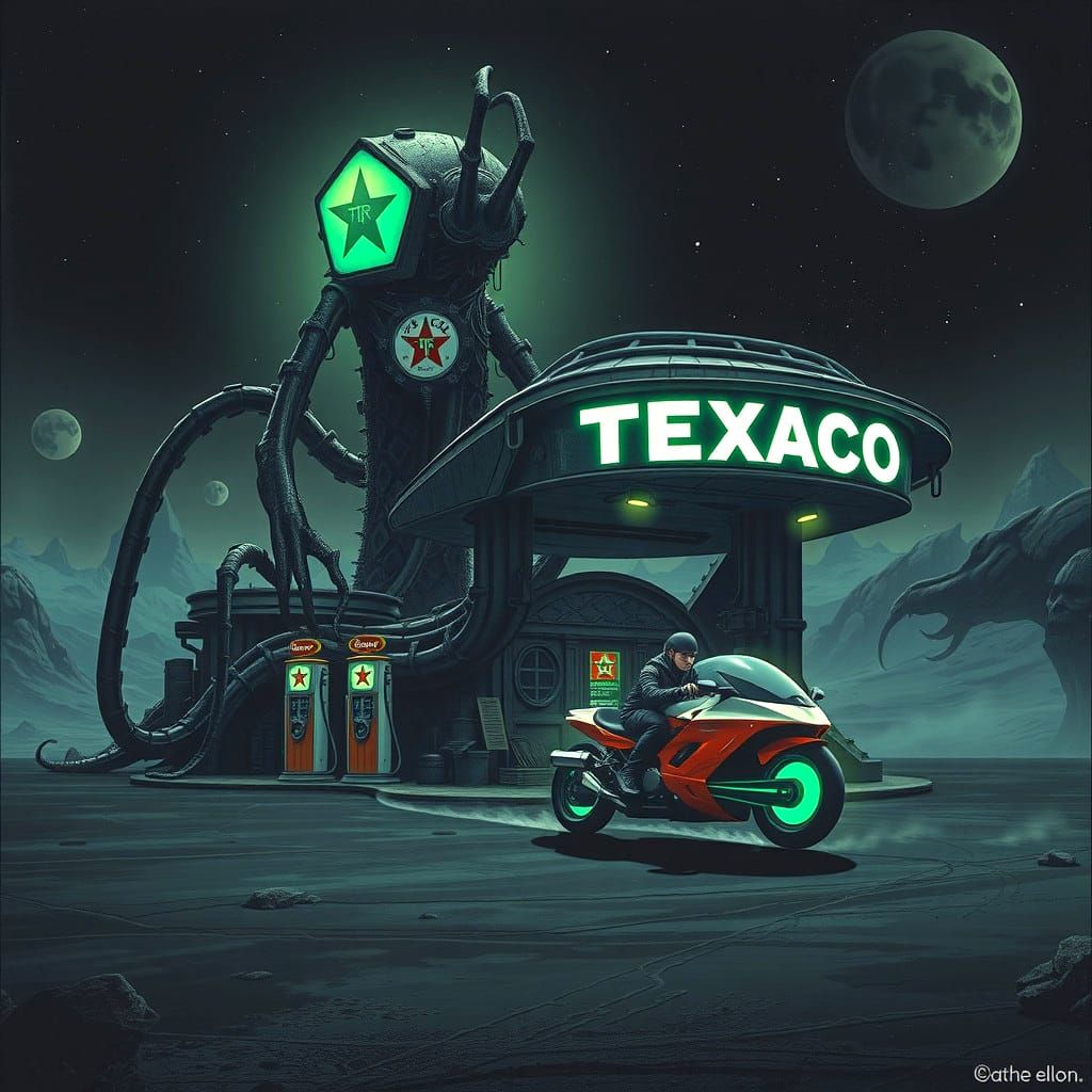 Dark Alien Texaco Gas Station v2