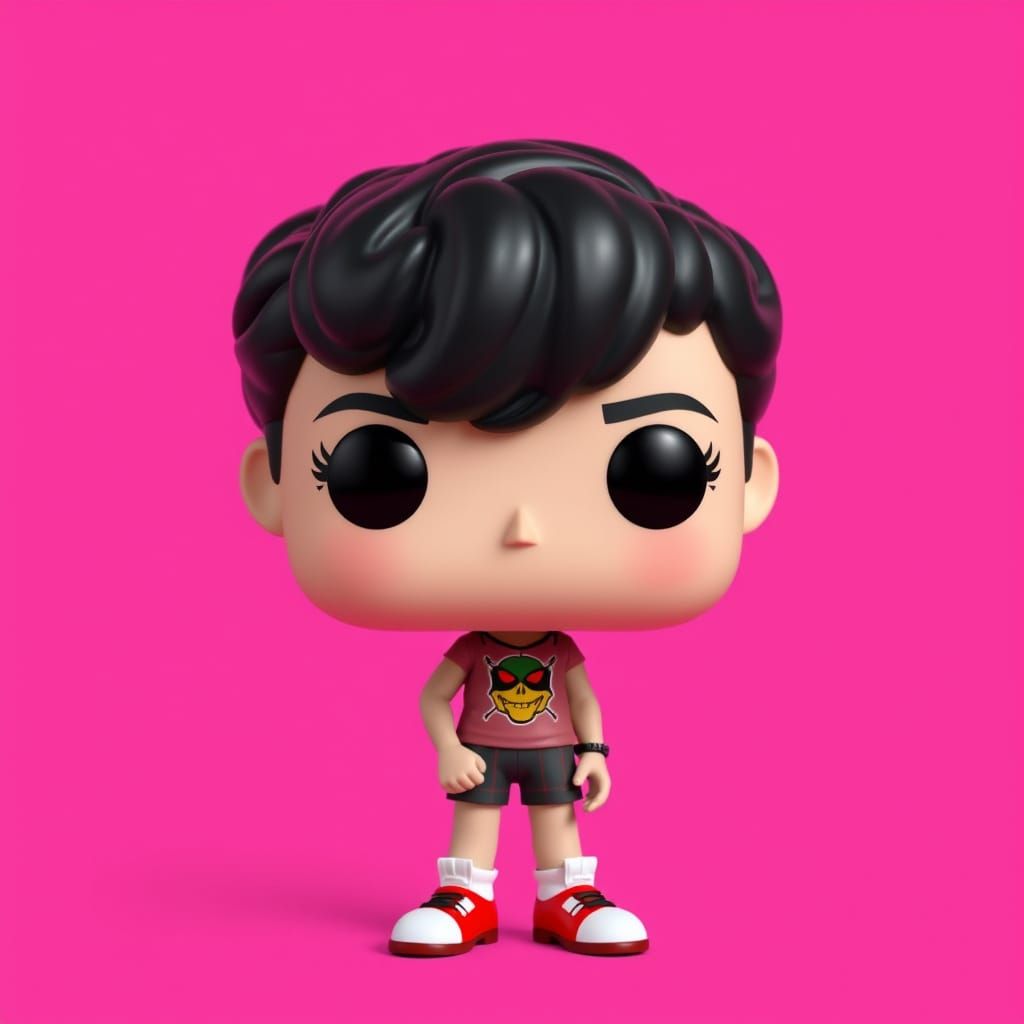 Vibrant Funko Pop Portrait in Whimsical Style