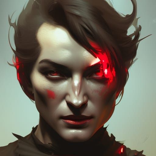 Detailed Portrait of the Devil in Concept Art Style
