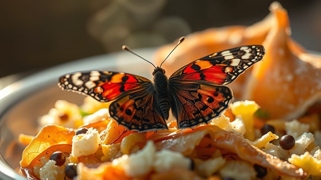 Detailed Image of a Confused Butterfly