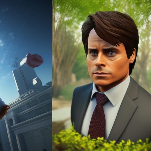 3D Game Cinematic Portrait with Dynamic Lighting