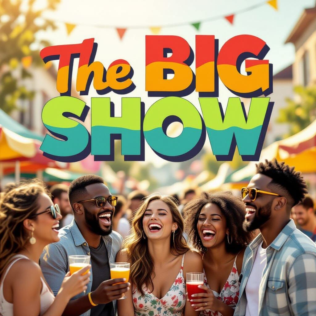 Retro Movie Poster for 'The Big Show' Street Festival