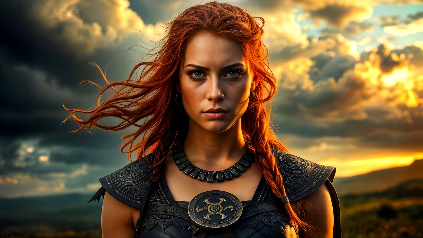 Legendary Celtic Warrior Queen in Ultra-Realistic Portrait
